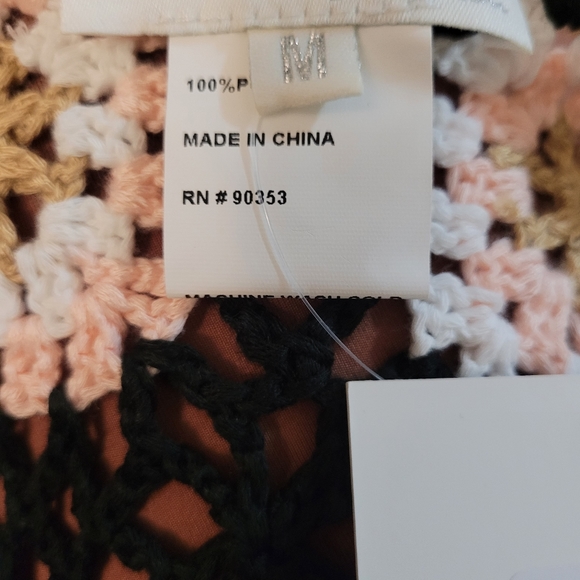 NWT Rebellion Again Crocheted Crop Tank - Picture 3 of 5